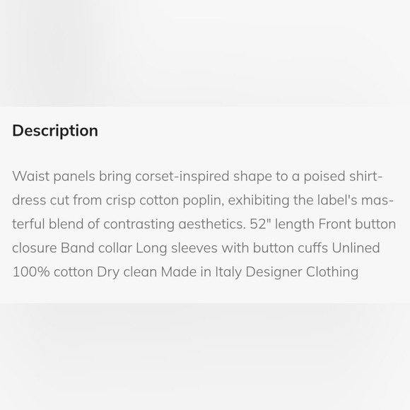 NWT Alexander McQueen White Corset Midi Shirt Dress - Picture 9 of 16